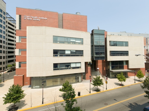 A photo showing the facade of the Child Health Institute of New Jersey building on French Street in downtown New Brunswick, NJ